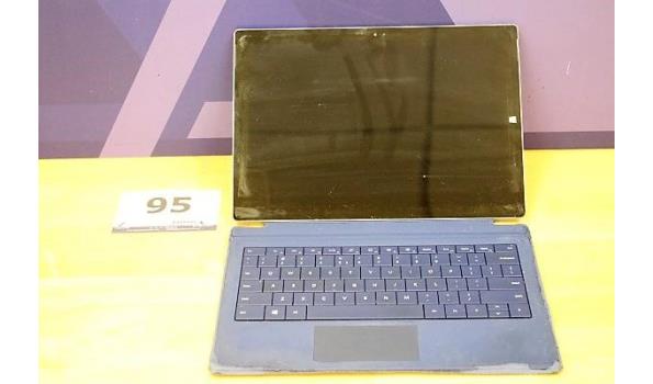 tablet pc MICROSOFT Surface, Intel Core i7, zonder lader, paswoord niet gekend, werking niet gekend, met cover/toetsenbord, beschadigd